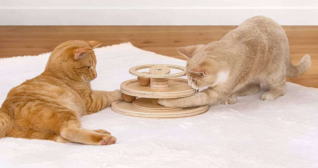 Wooden Trackball Toy for Cats • hauspanther