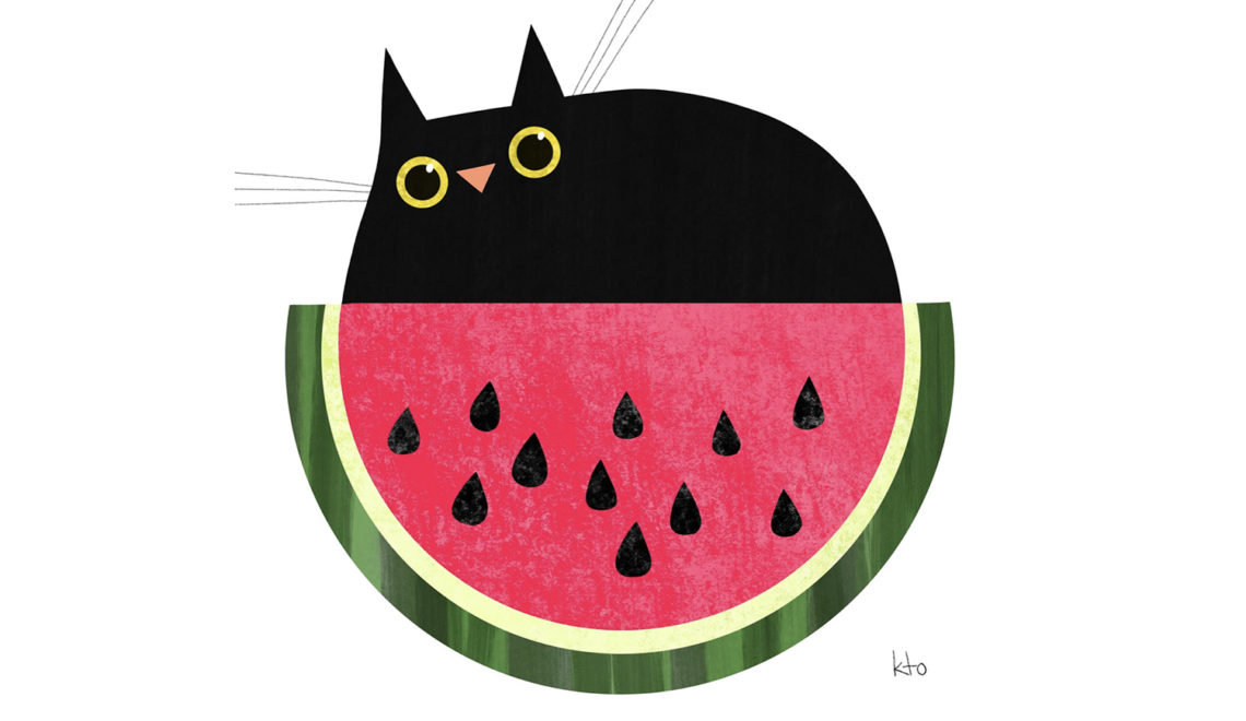 Cats and…Watermelon!