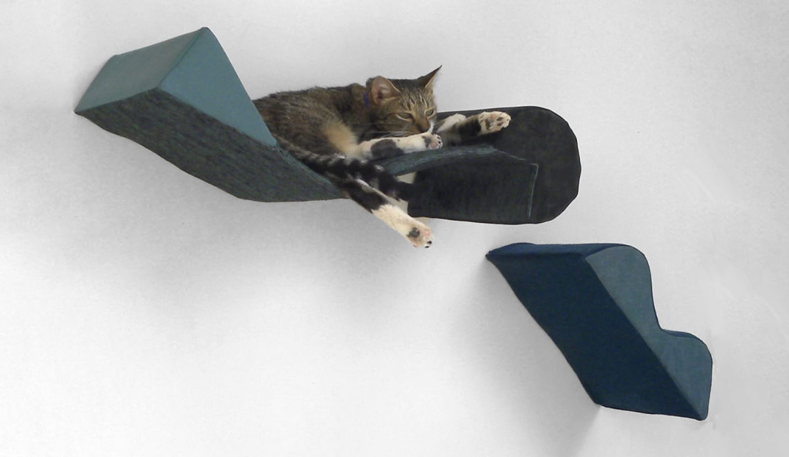 Unique Cat Wall Perches with Memphis & Bauhaus Inspiration