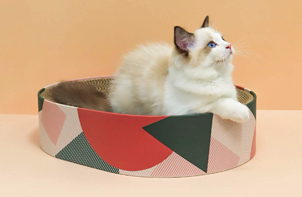 Simple Cardboard Cat Scratchers with Fresh New Designs • hauspanther