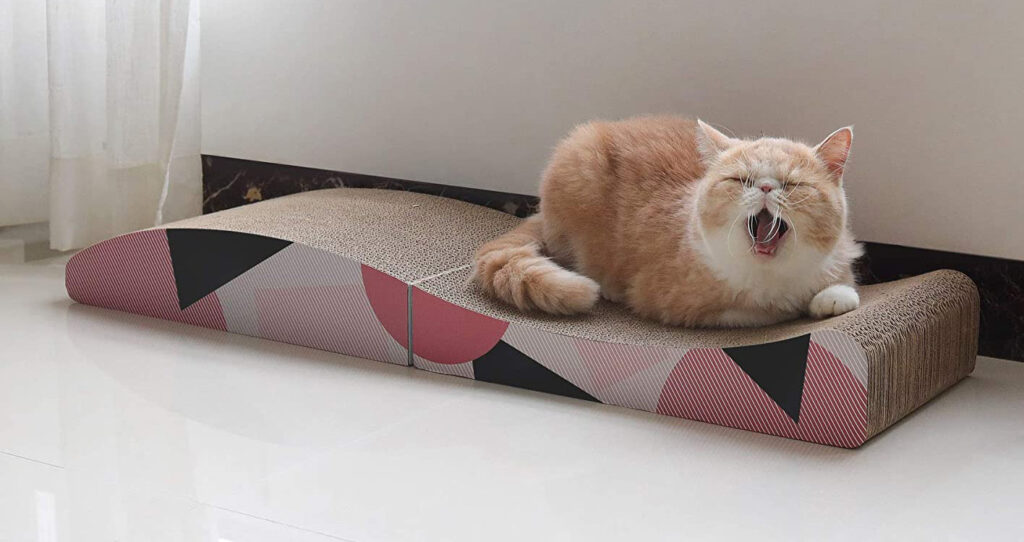 Simple Cardboard Cat Scratchers with Fresh New Designs • hauspanther