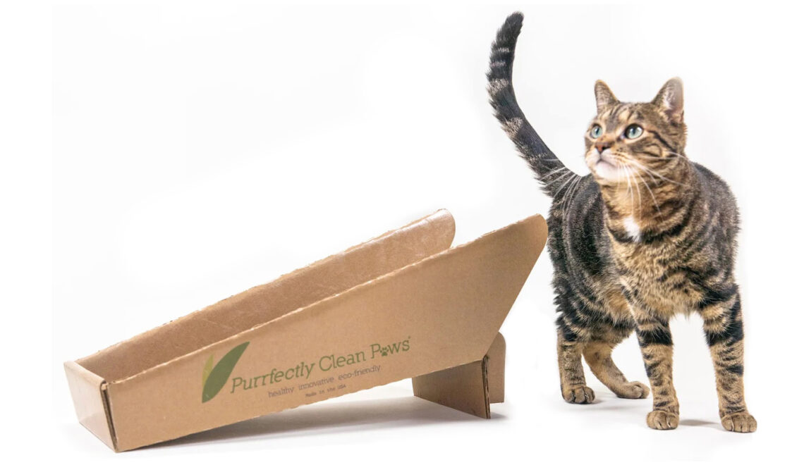 Purrfectly Clean Paws Anti-tracking Cat Litter Box Ramp