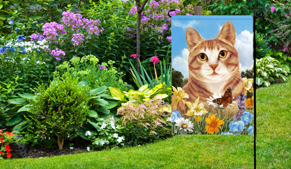 Cute Cat Garden Flags for Spring
