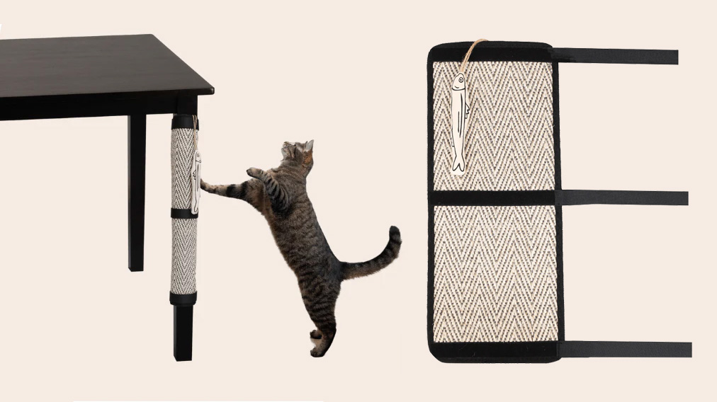 Turn Your Table Leg Into a Sturdy Cat Scratcher