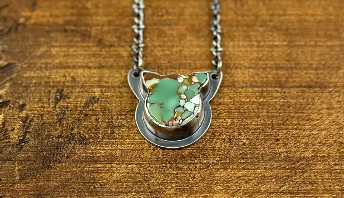 Handcrafted Sterling Silver Cat Pendants from M Shaw Jewelry