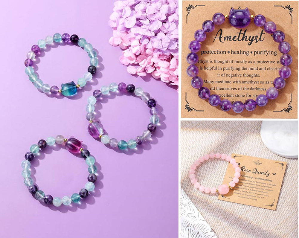 ブレスレット cat hammill Bronze Crystal bracelet set blue Crystal Bracelet, Sparkly Bracelet, Adjustable Bracelet
