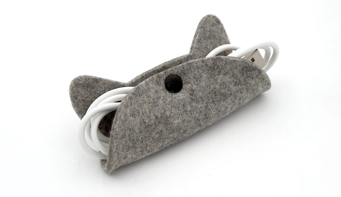 Cute Felt Cat Cord Keepers to Organize Your Tech