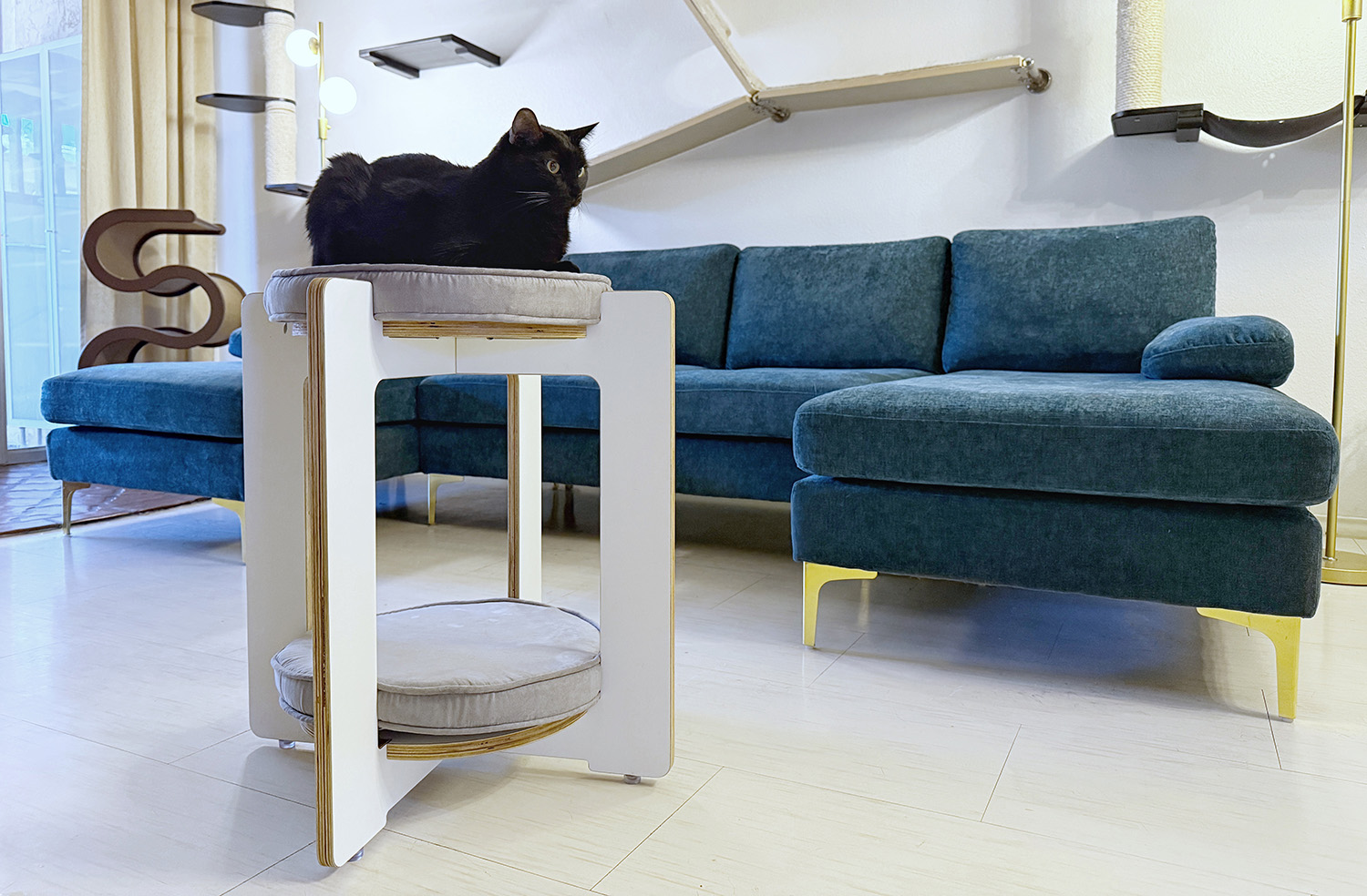 Hauspanther + Square Paws Collab: BÜNK Two-story Cat Lounge ...